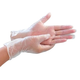 Factory wholesale PVC transparent anti-static gloves purified food workshop household thickened disposable work gloves