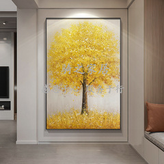 フォーチュンツリー純粋な手描き大芬村油絵玄関通路装飾絵画リビングルームソファ背景壁床絵画