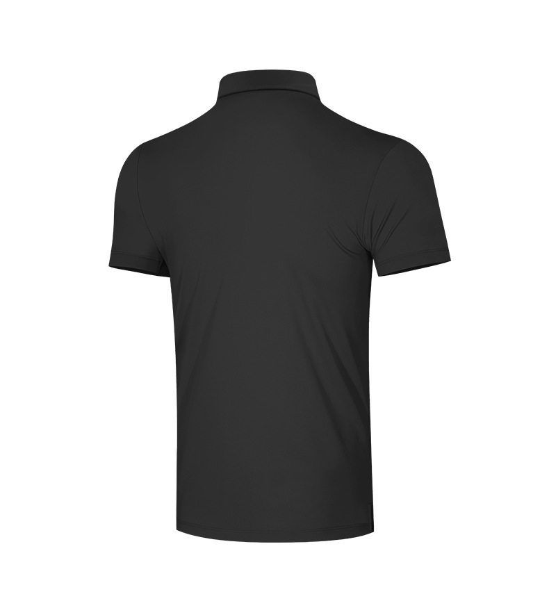 Áo thun golf nam ngắn tay vải polyester co giãn nhanh khô — Thanh lý-dải màu đen, Áo tay ngắn màu cam thông quan, Thanh lý-màu xanh kim cương in tay ngắn, YF441-màu đỏ chi tiết 14
