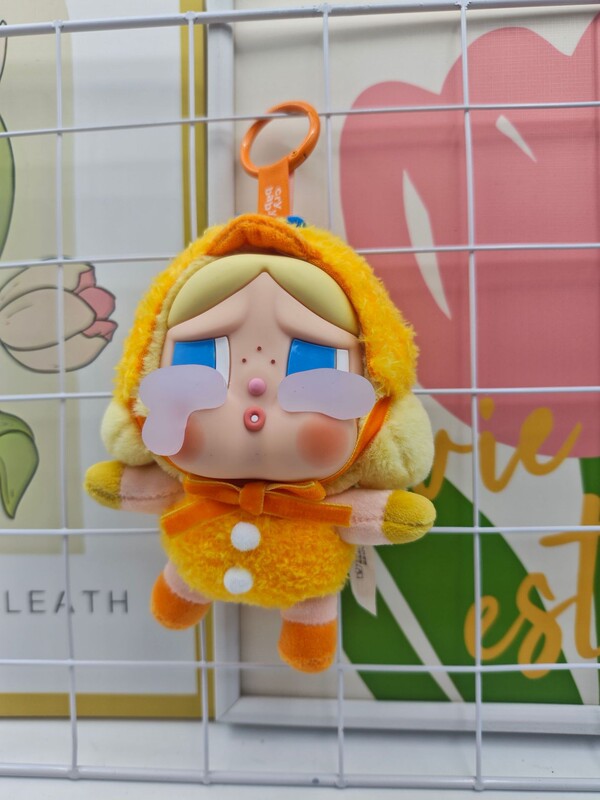 CRYBABY眼泪工厂哭娃搪胶毛绒钥匙扣挂件公仔手办潮玩盲盒摆件挂|undefined