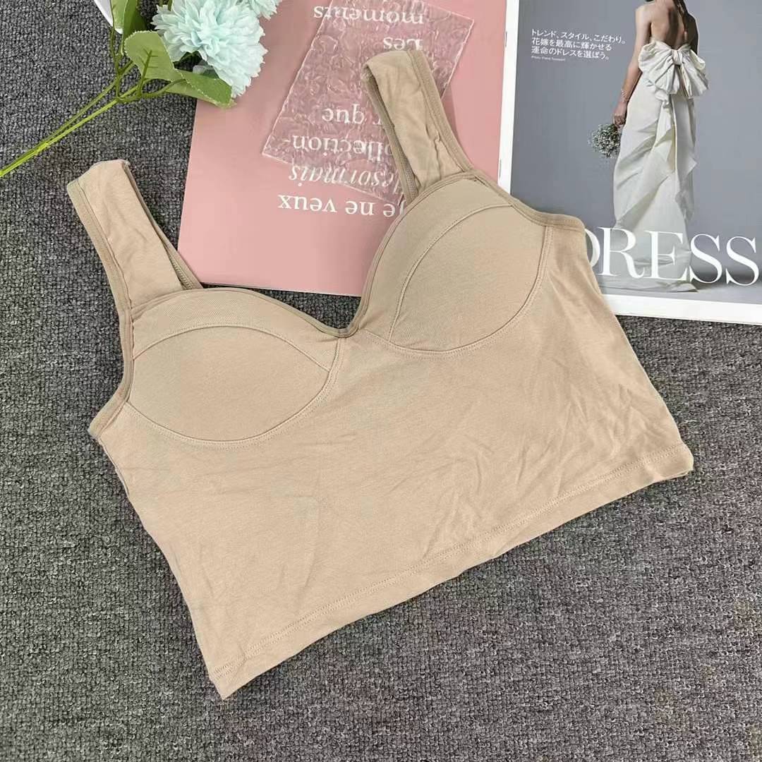 Nueva taza fija sin costuras hermosa espalda sin anillo de acero ropa interior chaleco chaleco sexy ropa interior base sostén al por mayor