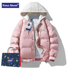 NASA联名棉衣羽绒服外套男款棉服冬季潮牌青少年高中学生加厚棉袄