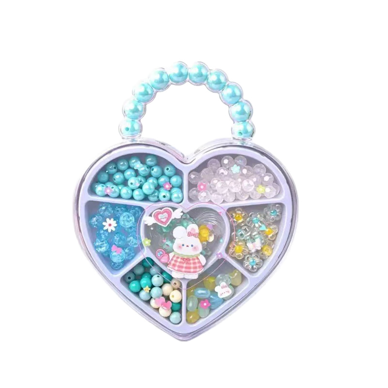 Caja de regalo de amor de cuentas DIY para niños juguetes hechos a mano juguetes creativos para niñas pulseras de cuentas para hacer juguetes de puzzle image 6