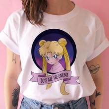 跨境 动漫美少女战士系列印花大码透气T恤跨境潮流女短袖T-shirt