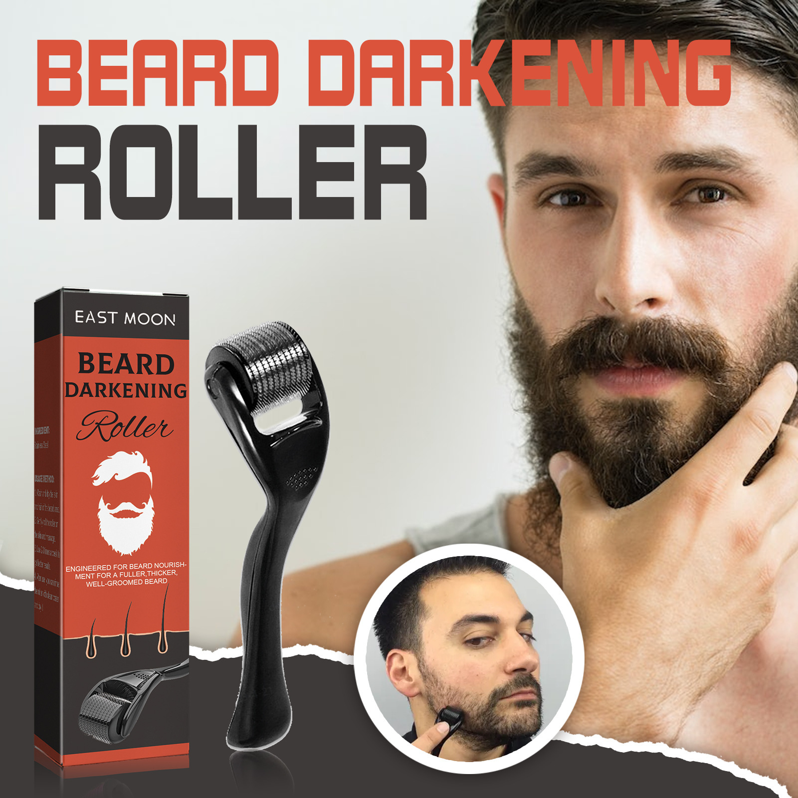 Rolo forte raízes resistentes macio, brilhante e hidratante pente de bigode nutritivo de crescimento grosso masculino_voghion.com