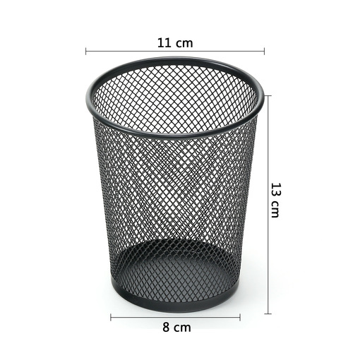 Metal Pen Holder Wholesale Simple Pen Cup Storage Iron Mesh Office Desk Honeycomb Storage Box Round Creative