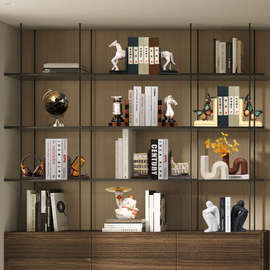 书立架书挡摆件轻奢书柜书房创意办公室装饰商务礼品桌面书靠书档