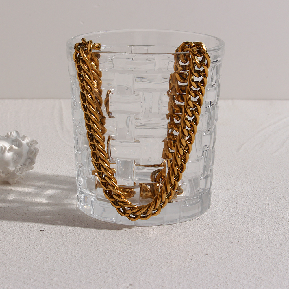 Fashion Geometric Stainless Steel Necklace Plating Stainless Steel Necklaces_colorza_5