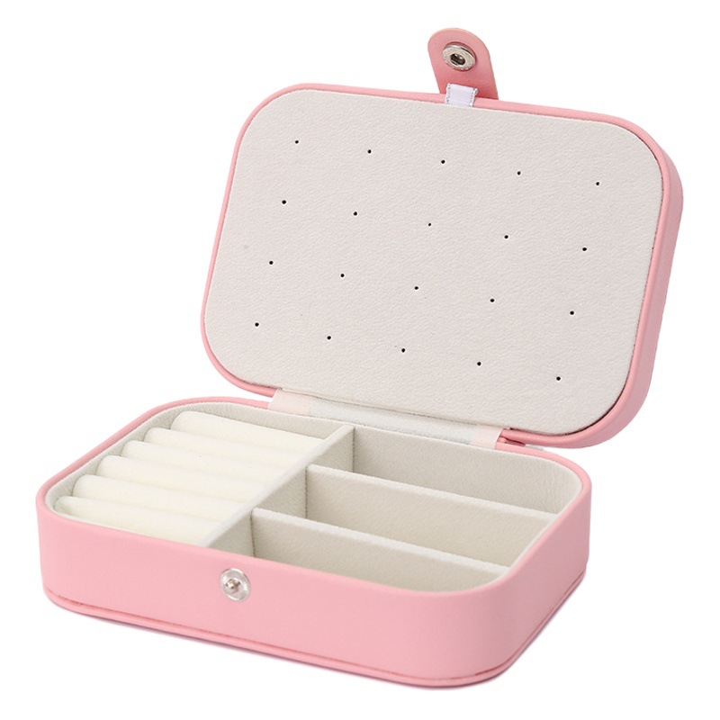 Nórdico anillo portátil pendientes caja de almacenamiento en el hogar collar pendientes niños caja de joyería