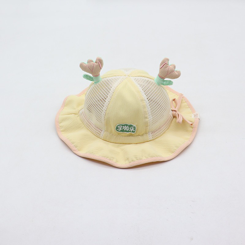 Sombrero para bebés primavera y verano respirable malla mujer bebé pescador sombrero de verano niñas ajustable sombrero de bañera de protección solar