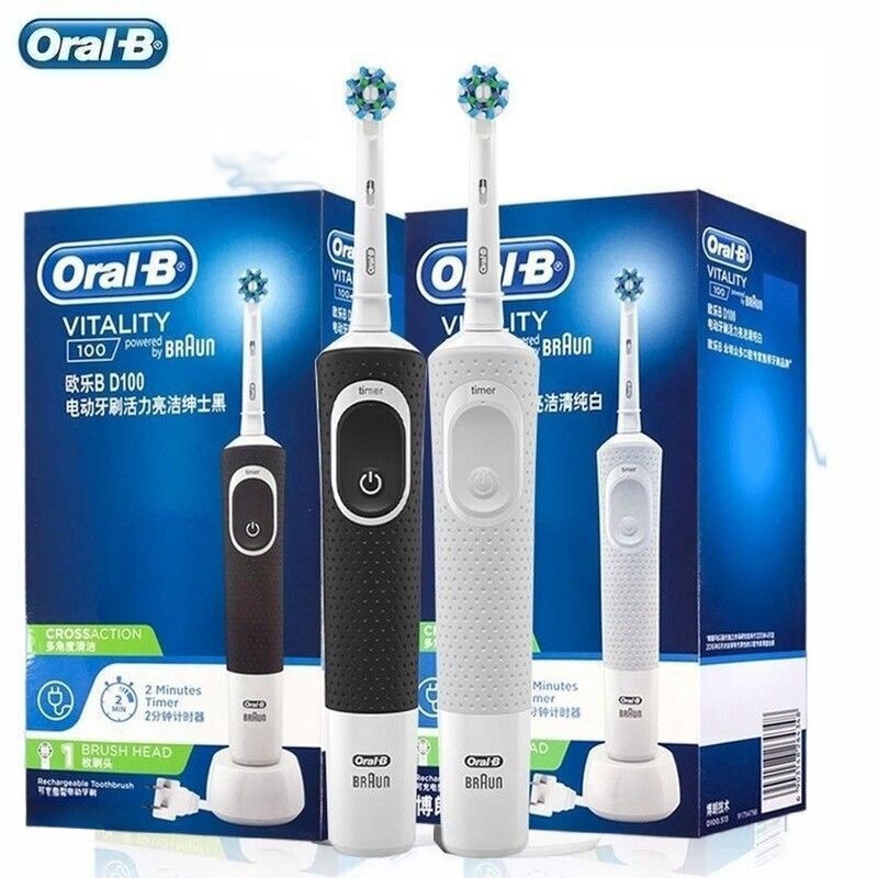 德国OralB/欧乐B电动牙刷D12软毛成人情侣感应充电式旋转美白牙刷|undefined