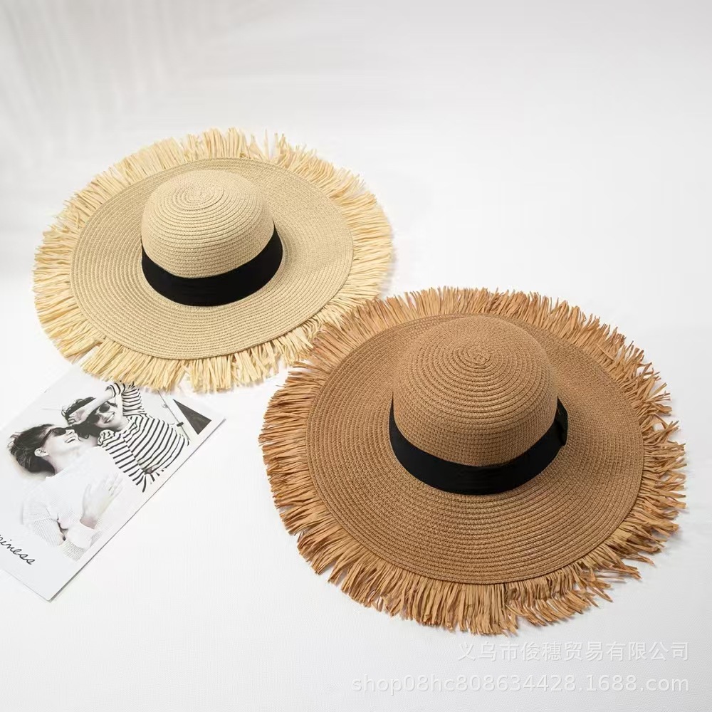 sombrero de paja de verano para mujeres al aire libre viajes al mar para tomar fotos sombrero de sombrero de paja sombrero de playa sombrero de sombra