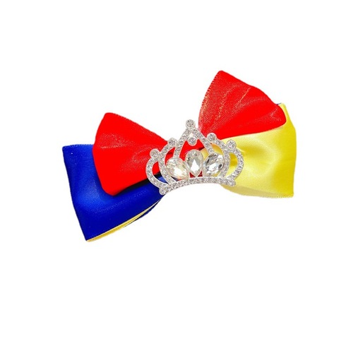 Red blue princess bowknot hairpin for girls children stage performance ribbon hairpin birthday party hair clip baby princess fairy hair accessories headdress