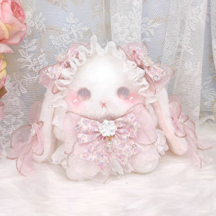 [Gardenia] bear beast Lolita ear rabbit doll bag original bow cute plush bag Pearl handmade