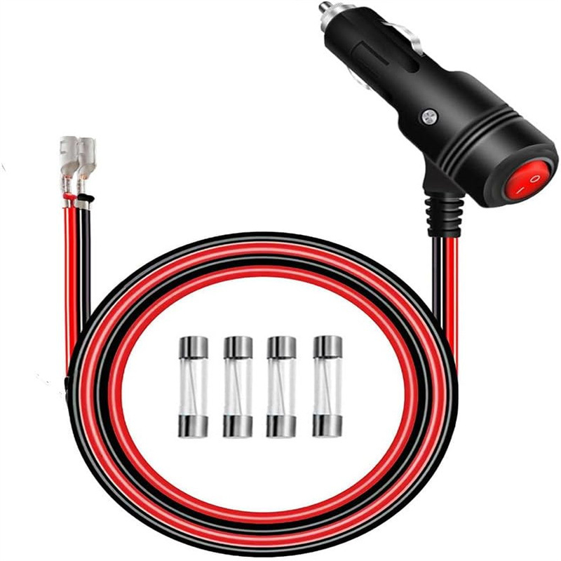 现货车载点烟器延长线16AWG美式电源接头12v24V电木子弹头接线