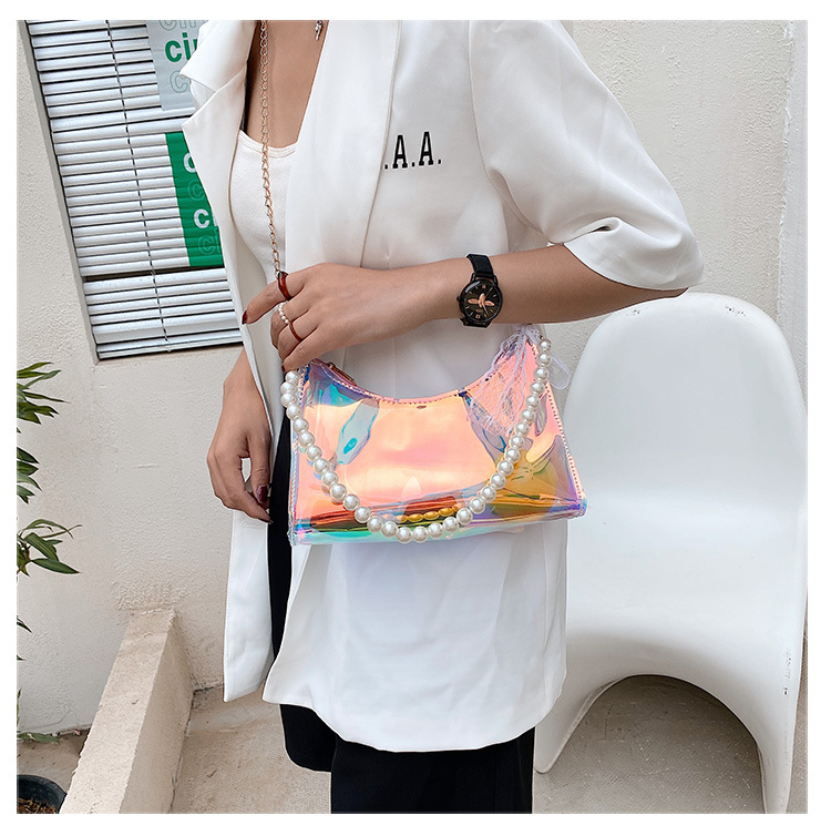 Korea Simple Color Printing Shoulder Plastic Bag display picture 9