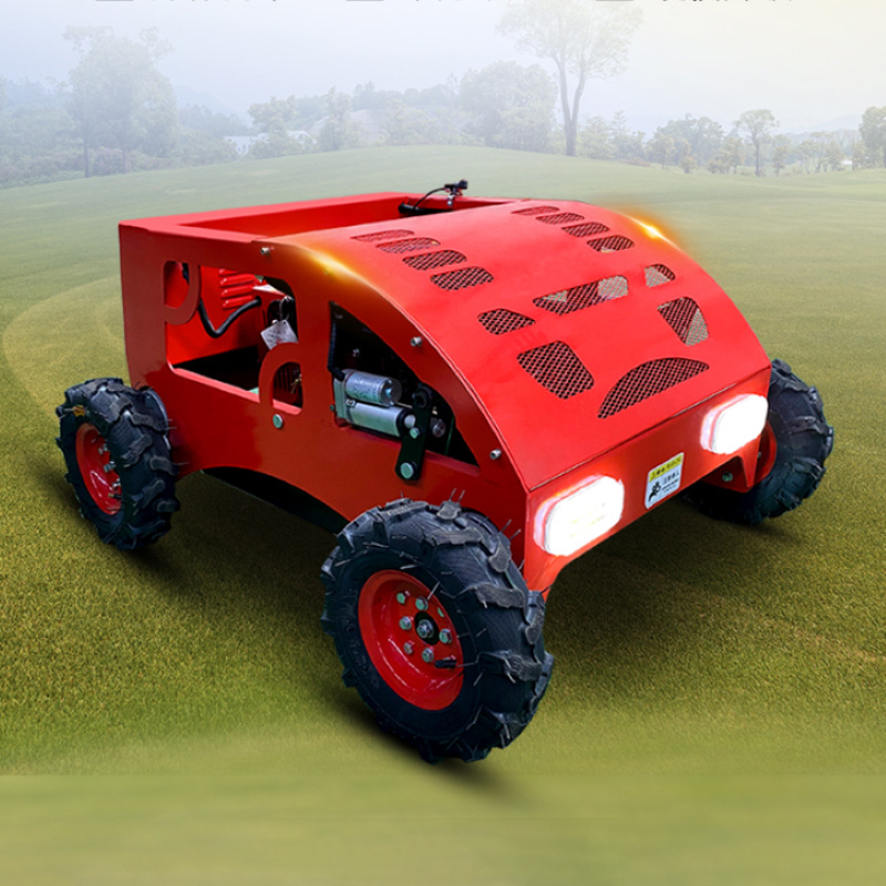 农用小型履带割草机 智能遥控草坪修剪机 堤坝斜坡除草机