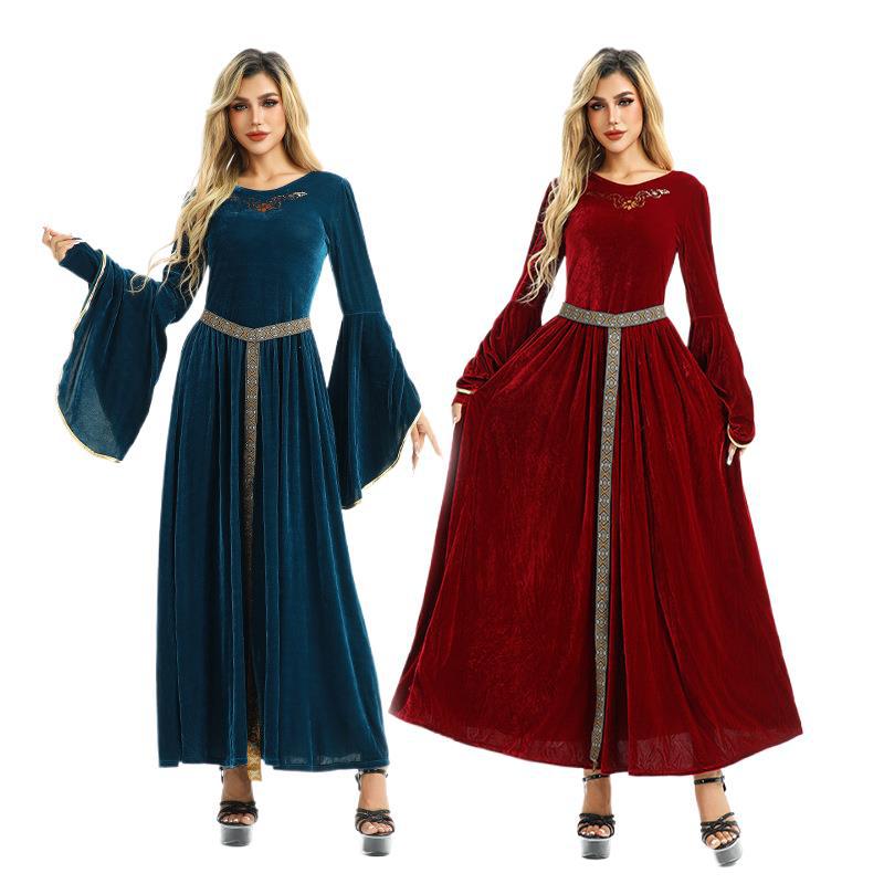 20.26million Costume Vintage Court Style European Farm Peasant Medieval Renaissance Dress_ecoleips.com