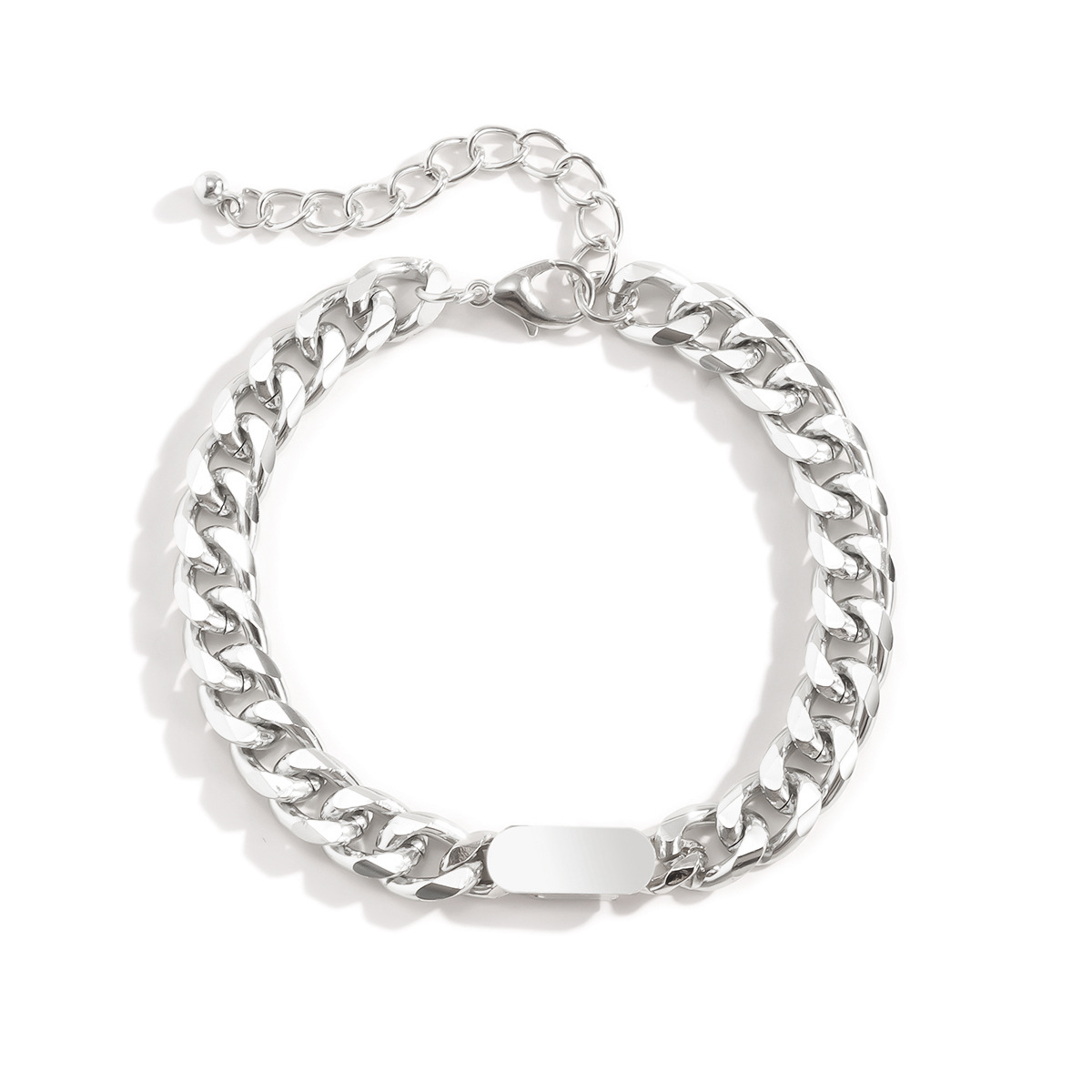 Simple Square Buckle Thick Bracelet display picture 9