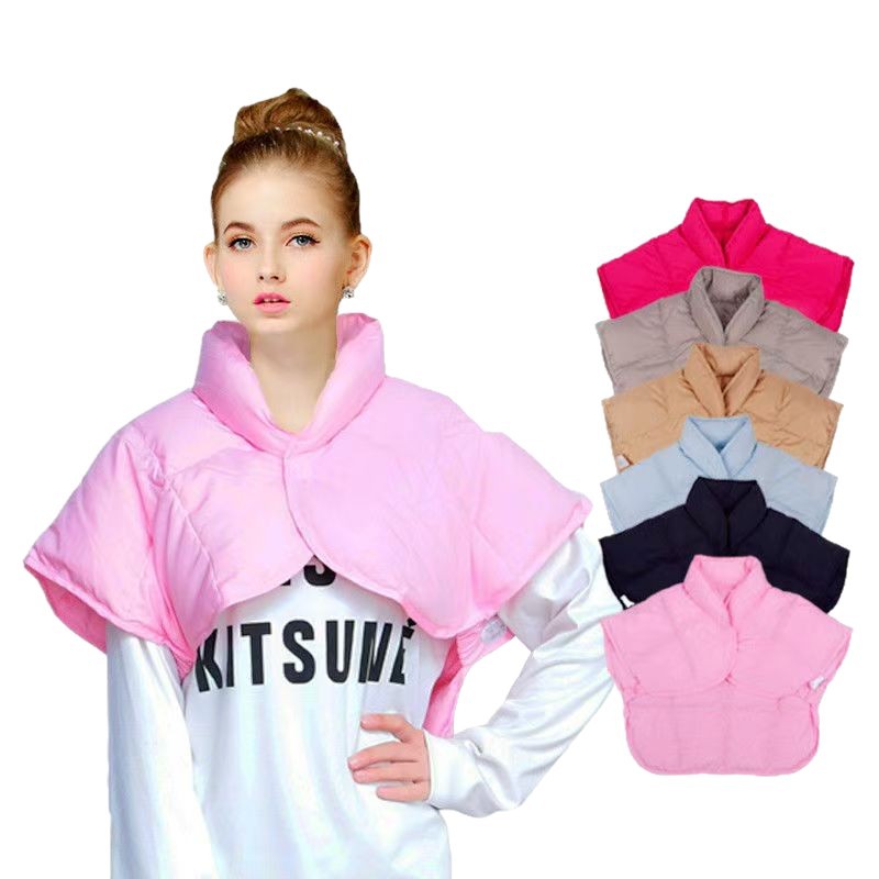 Winter Japanese Solid Color down Unisex Shoulder and Neck Protector Shawl for Cold Protection, Sleeping, Postpartum Shoulder Wrap