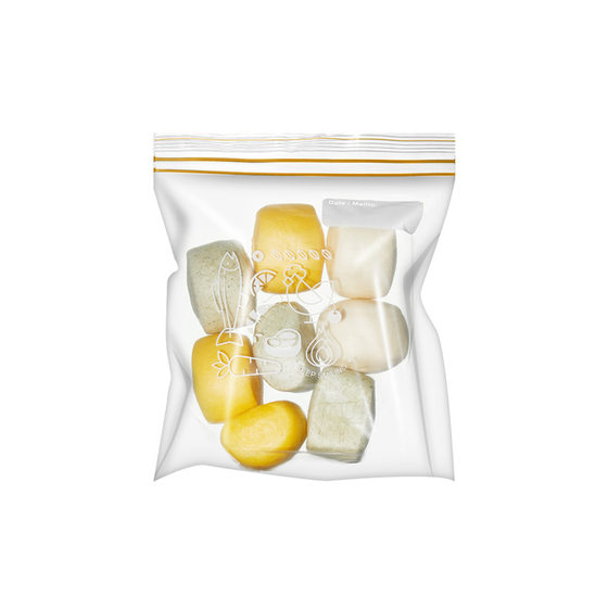 Household Food-Grade Double-Ribbed Sealed Bag Kitchen Refrigerator Fruit and Vegetable Packaging Self-Sealing Food Preservation Bag Frozen Dense Bag