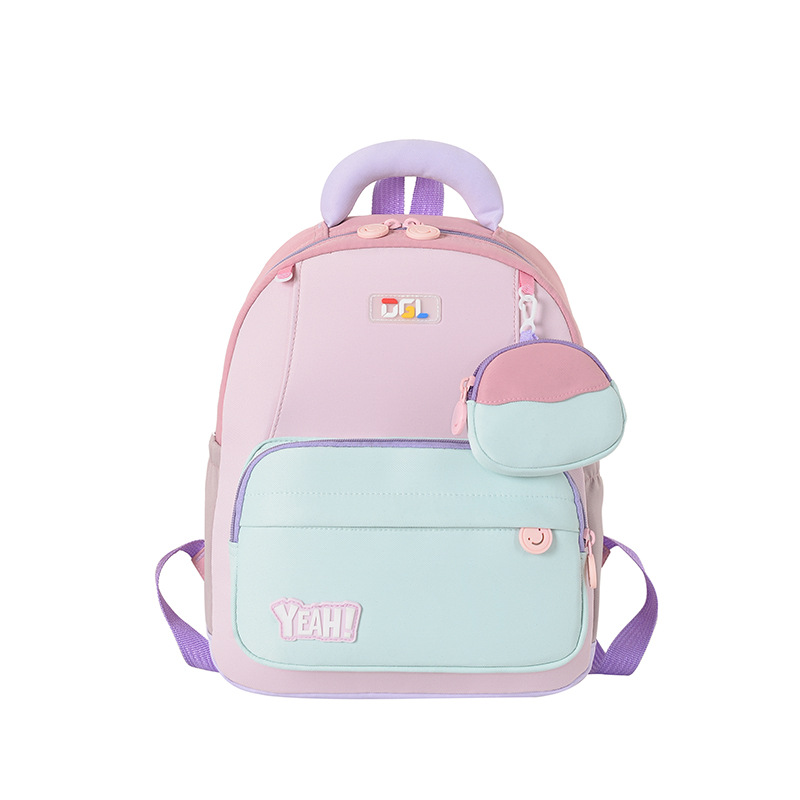 Mochila de clase de estudiantes de primaria de gran capacidad, nueva mochila coreana para niños y niñas, mochila infantil de color contrastante de moda transfronteriza