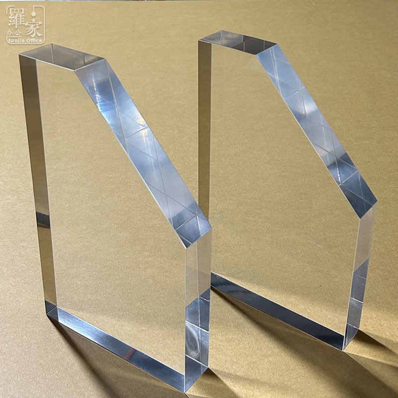 五边形铝合金组角展示板有机玻璃摆件透明亚克力块门窗装饰样板