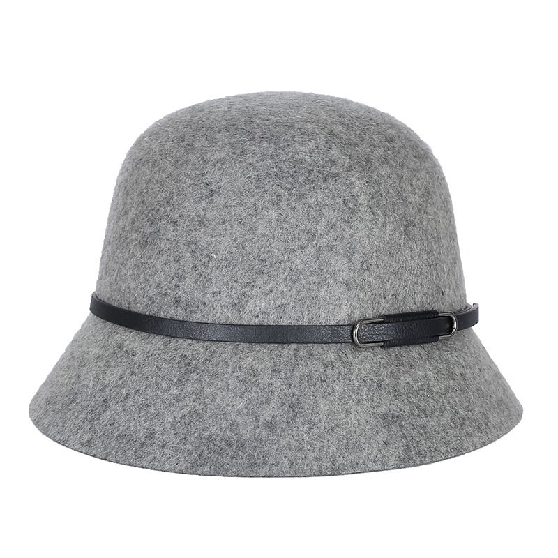 Sombrero de las mujeres de otoño e invierno de lana pura lana sombrero de la cuenca coreano japonés caliente impreso sombrero de fieltro fábrica en stock venta al por mayor image 21
