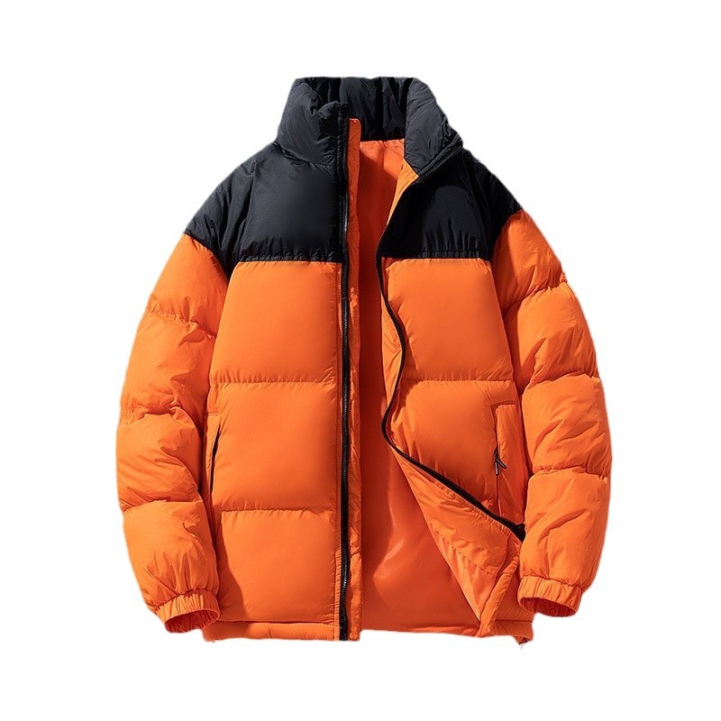 Chaqueta de algodón de pluma transfronteriza de moda de invierno para hombres, chaqueta de algodón casual de pareja, chaqueta de algodón suelta y gruesa