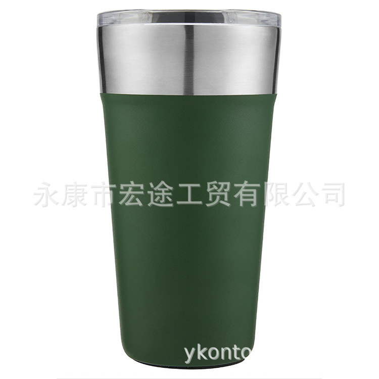 새로운 Amazon 20oz 병따개가 있는 바닥 이중층 304 스테인레스 스틸 절연 맥주 컵 자동차 컵