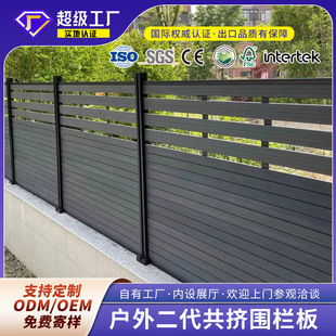 Foshan Manufacturer Customized Outdoor Plastic Wood Fence Board Villa Courtyard Wood Plastic Fence Board Garden Yard Fence Partition