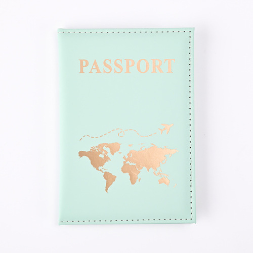 2025 cross-border hot plain skin-feeling PU passport protective set Passport folder Ticket folder Passport spot Factory direct sales