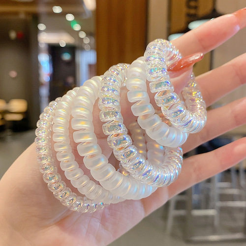Small phone cord hair tie, high elasticity, durable and not harmful to hair. Internet celebrity simple hair tie, rubber band, small hair tie for women.