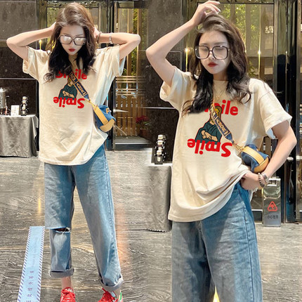 Short-sleeved T-shirt Women's Summer 2023 New Spring and Autumn Mid-length Inner Base Shirt Loose White Niche Top