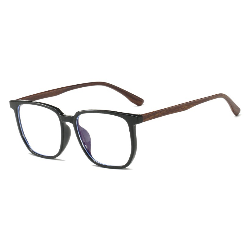 Gafas anti-azul de grano de madera de imitación Gafas de montura de comercio exterior al por mayor para hombres y mujeres de alta gama TR90 montura 2025 nuevos productos