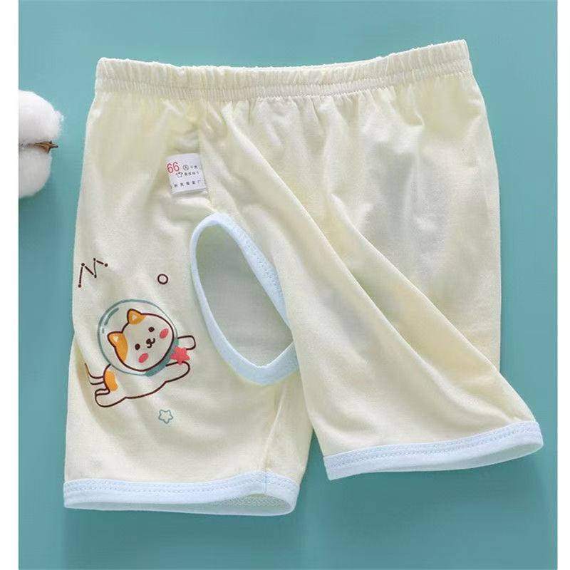 Hatchle K283 Baby Shorts Summer Thin Open-Crotch Toddler Ice Silk Modal Infant Outerwear Pants for Summer