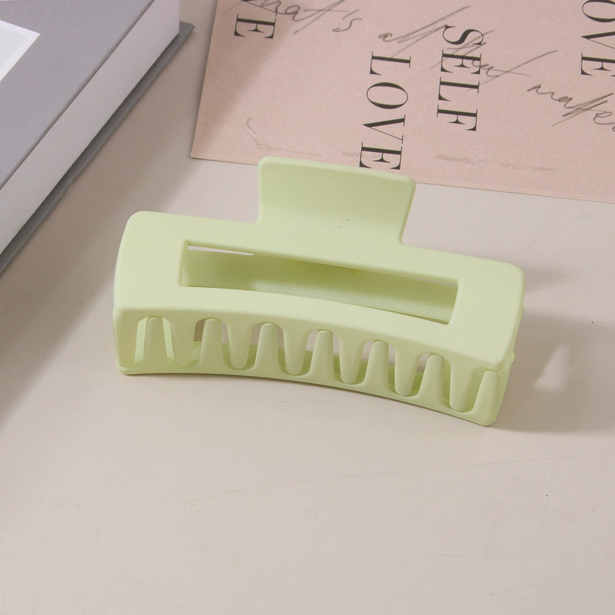 (Cross-border trading), rectangular matte crab pin, big shark, hairgrip, Amazon, simple and elegant design