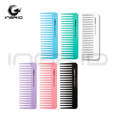 英格麗高品質彩色插梳家用美髮油頭梳子寬齒順發耐高溫造型大刀梳