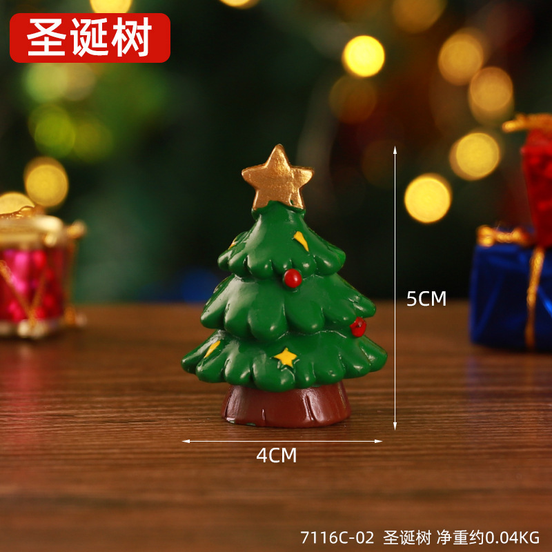 新款圣诞动物小摆件迷你可爱圣诞气氛布置饰品儿童小动物桌面装饰|undefined