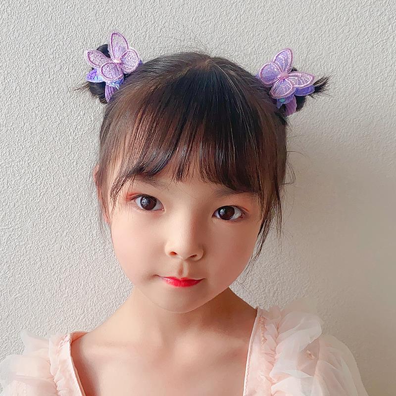 Nueva banda de pelo de los niños de cuerda de pelo de mariposa no duele el pelo lazo de mariposa alta Cola de Caballo cuerda de pelo chica banda de goma tocado