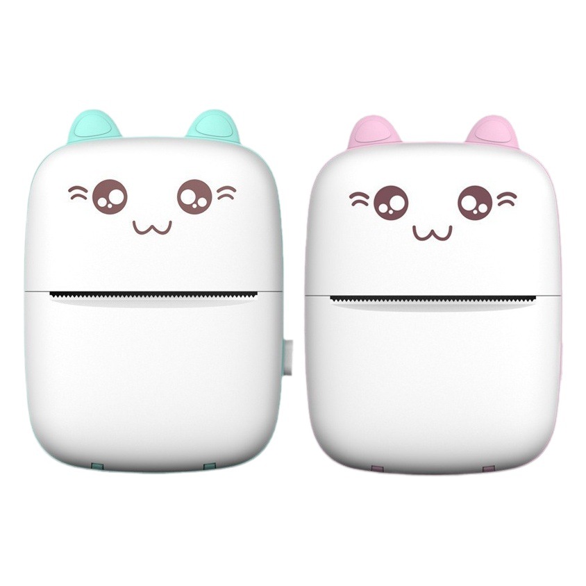 TEMU Selection Impresora fotográfica térmica portátil transfronteriza Mini impresora de etiquetas incorrecta para estudiantes de bolsillo