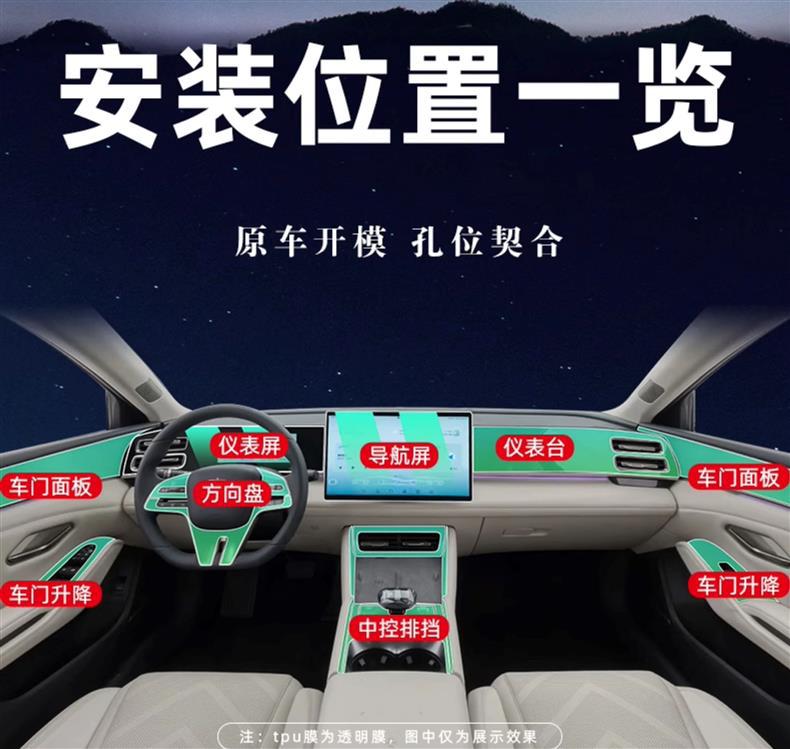 Byd Qin L Interior Center Console Protective Film, Navigation Screen Tempered Film, Car Accessories, Modification and Decoration Tool
