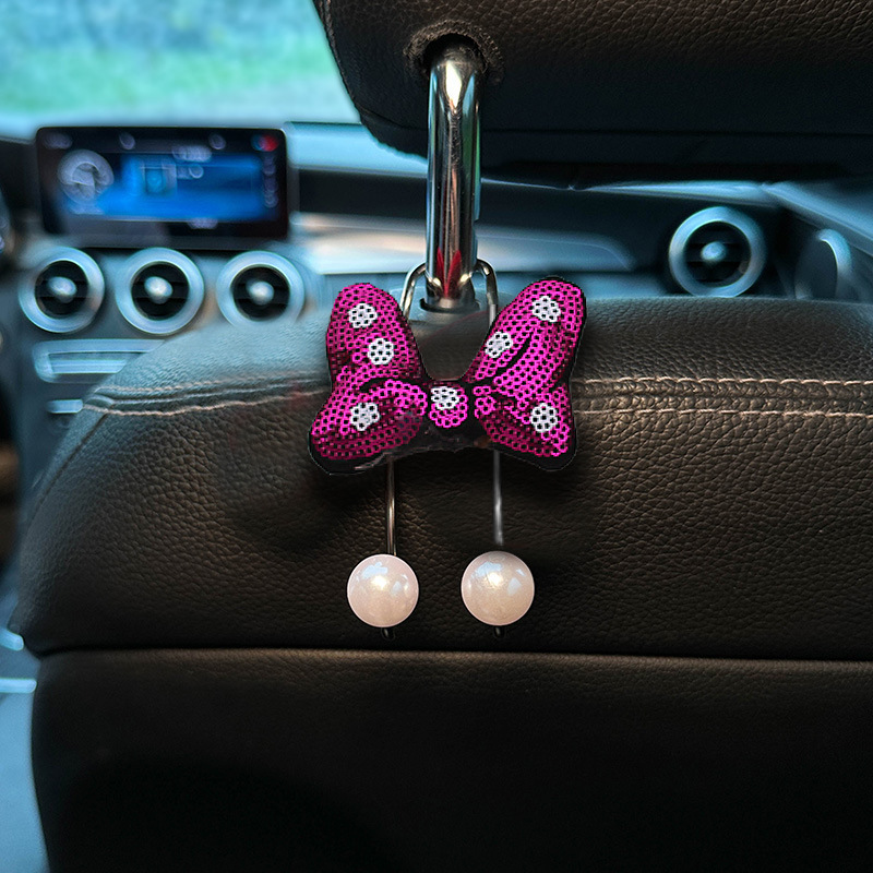 Gancho para coche, respaldo del asiento del coche, gancho de almacenamiento trasero multifuncional, red roja, arco, diosa, suministros para el coche