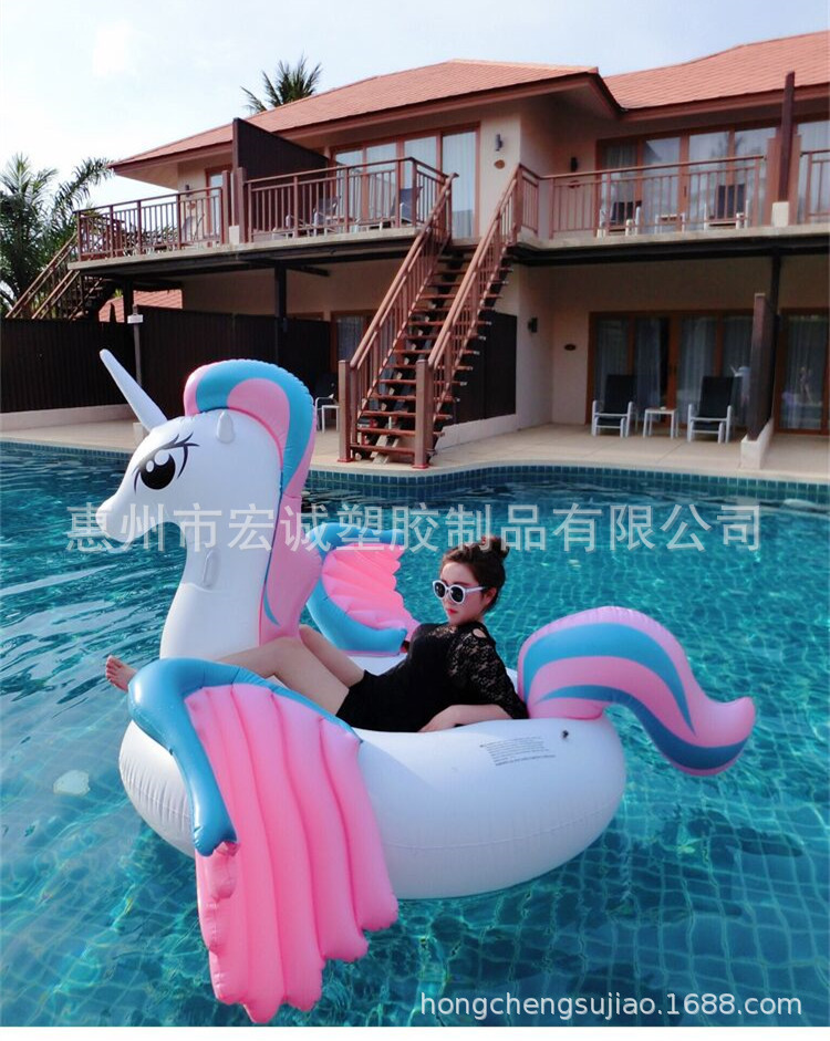 Cross -border new color -wing inflatable PVC cartoon unicorn…