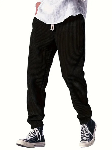 Amazon AliExpress Men's Autumn/Winter Thick Checked Sports Casual Long Pants Warm Casual Versatile