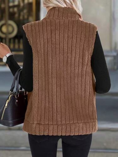 Bestselling Solid Color Double-Faced Plush Zip-Up Cardigan for Women, Casual, Autumn/Winter, Independent Station
