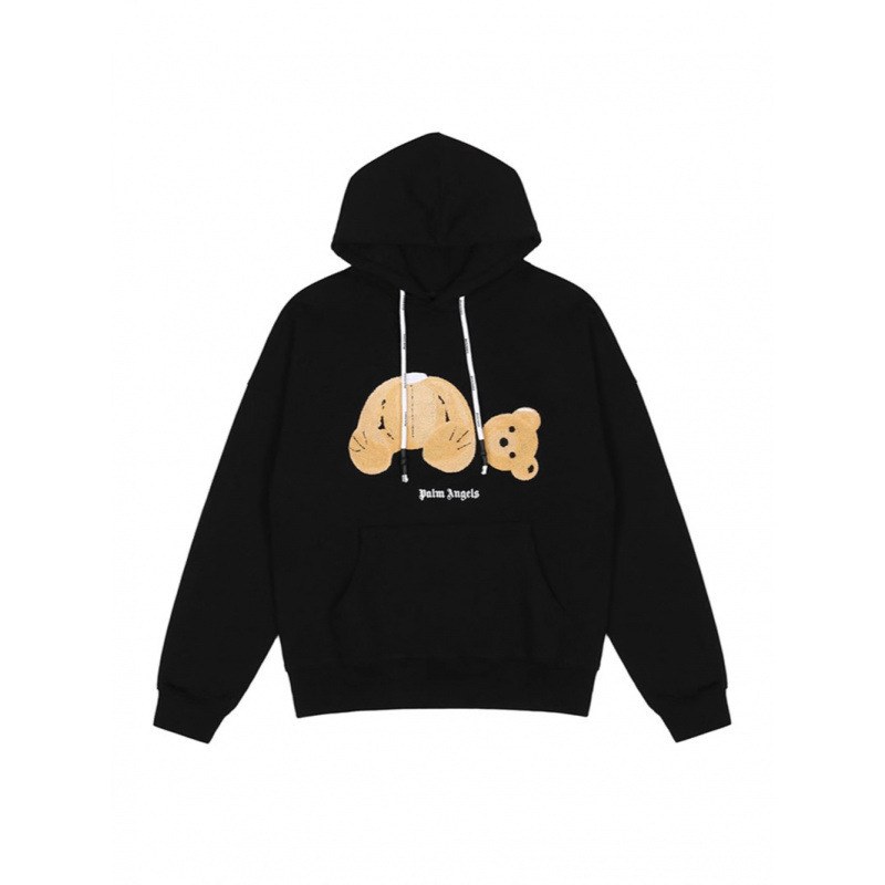 Wholesale Cross-Border European and American Trendy Brand Palm Angel Beheaded Bear Embroidered Hooded Sweatshirt for Men and Women Bf Hip-Hop Hoodie Jacket