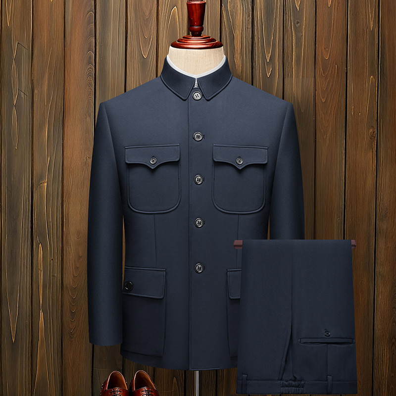 Men's Middle-Aged and Elderly Suit Jacket for Spring, Autumn, and Winter, Senior Clothing, Dad's Top, Grandpa's Suit Men's Middle-Aged and Elderly Suit Jacket for Spring, Autumn, and Winter, Senior Clothing, Dad's Top, Grandpa's Suit