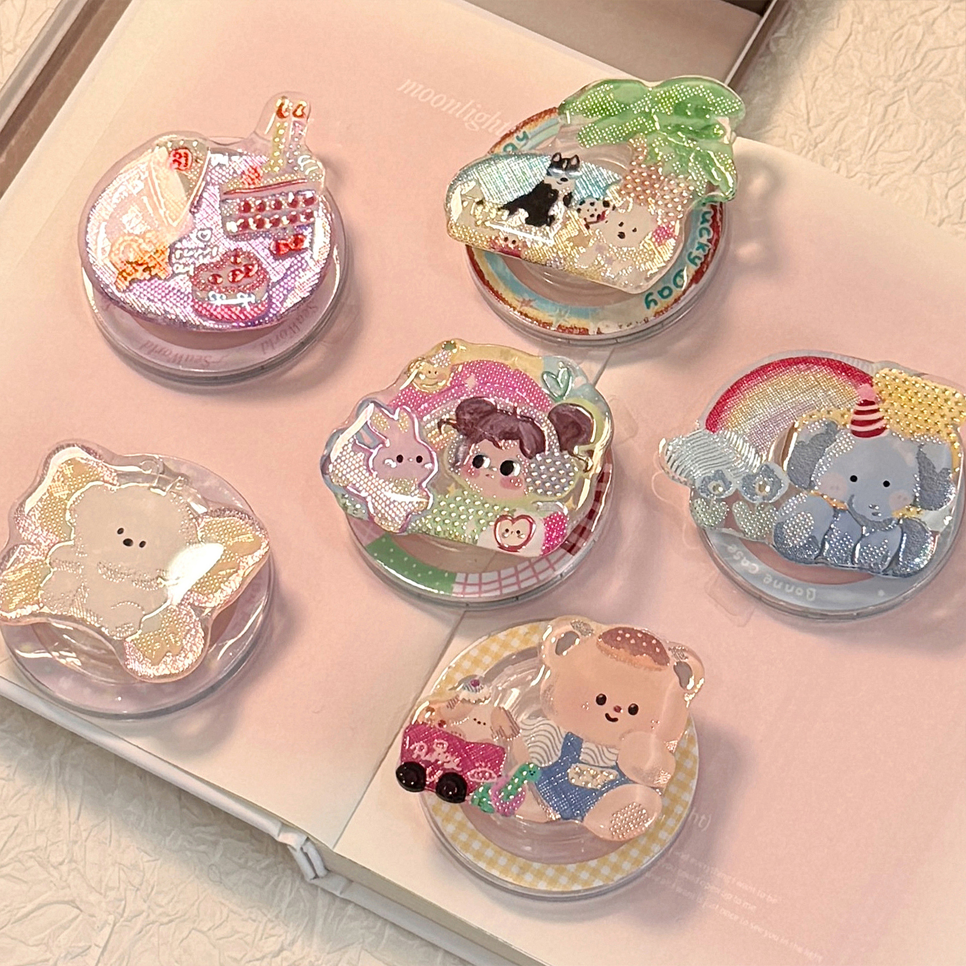 Ilustración de color de oro de lipa Magsafe succión de soporte personalidad caricatura de airbag portátil portátil