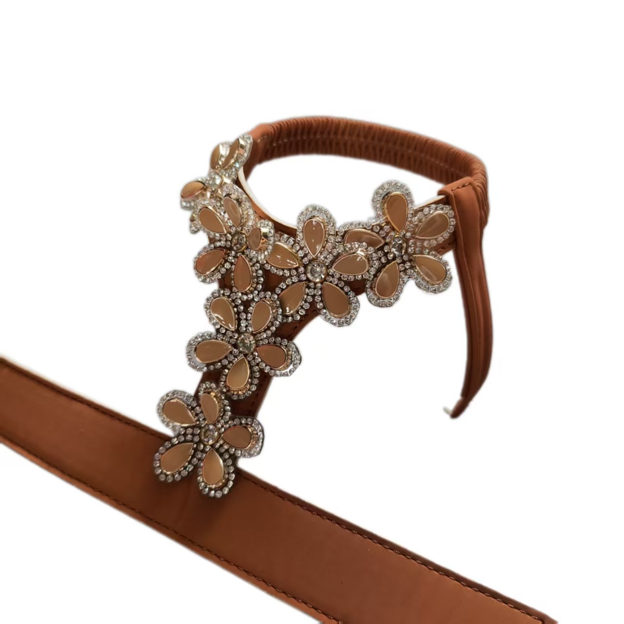 Fábrica transfronteriza dedicada a la parte superior de flores de diamante semiacabados DIY accesorios de decoración de sandalias europeas y americanas zapatos de mujer image 6